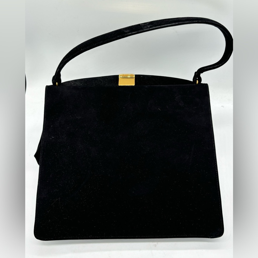 Black Velvet Koret Evening Bag with Attached Change Purse